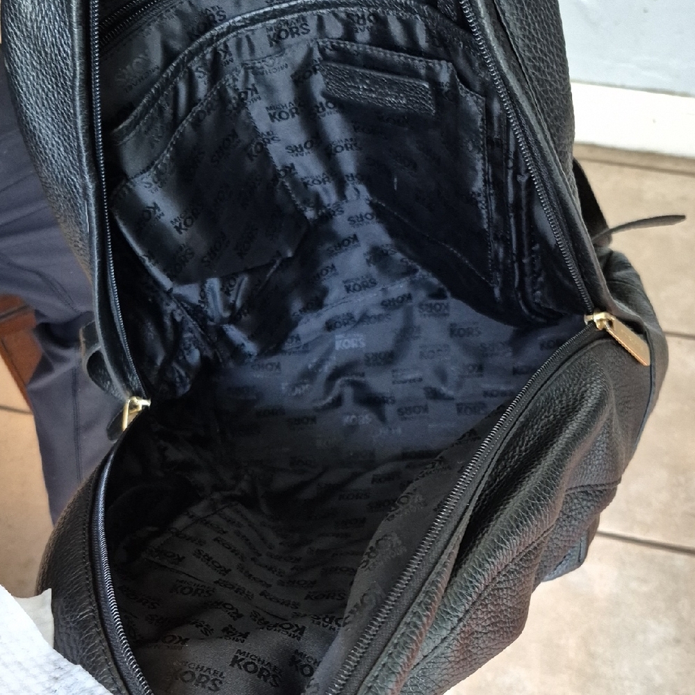 Michael Kors Black Textured Men's Backpack